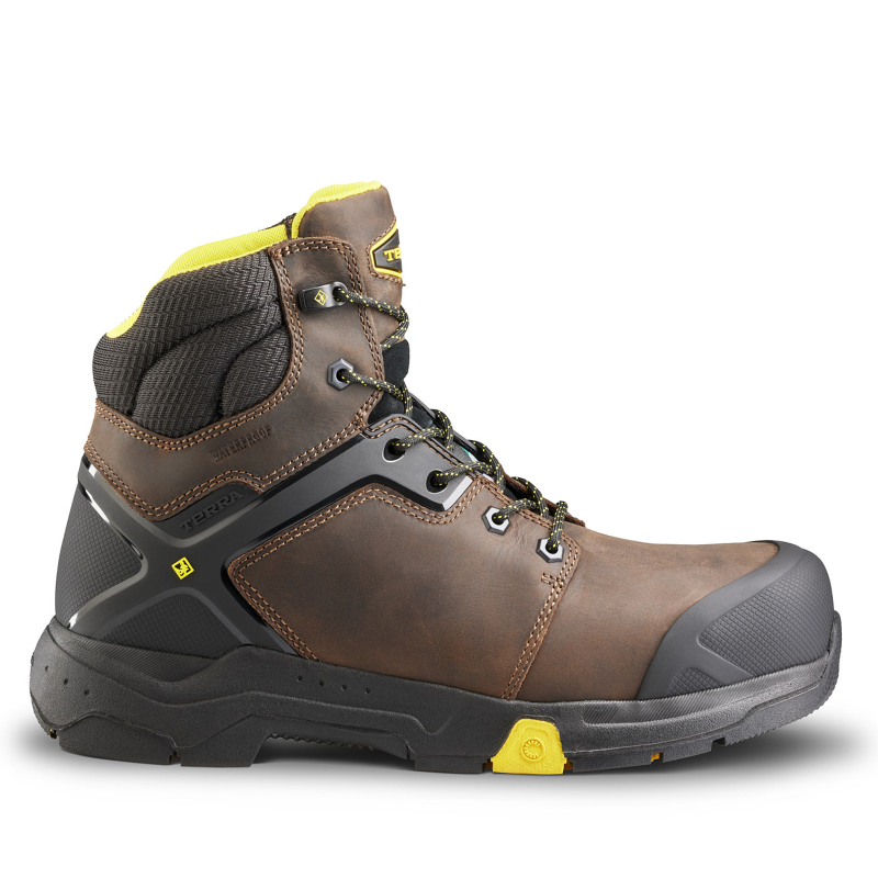 Terra | Men's Carbine 6" Waterproof Composite Toe Safety Work Boot-Brown