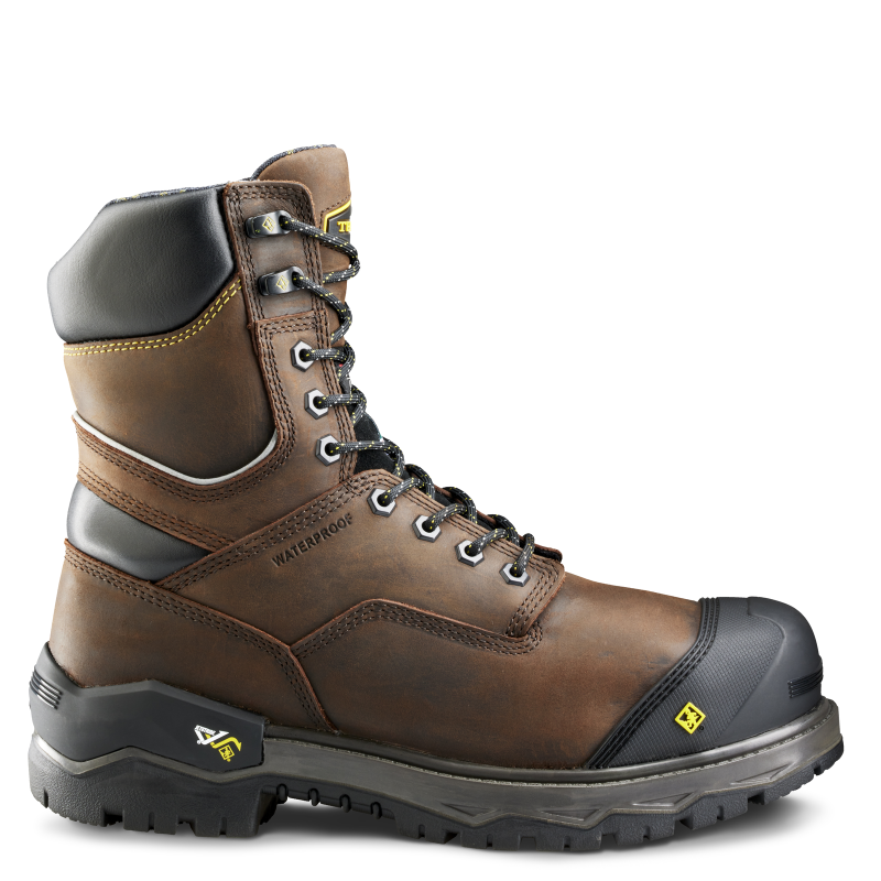 Terra | Men's Gantry LXI 400g 8" Waterproof Composite Toe Safety Work Boot-Dark Brown