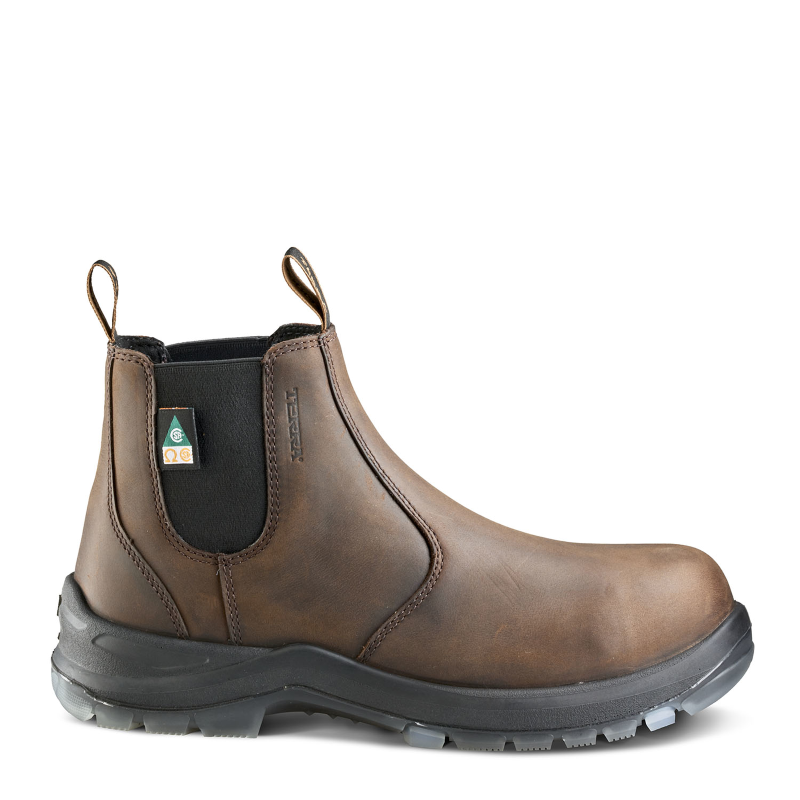 Terra | Women's Murphy 6" Composite Toe Pull-On Safety Work Boot-Dark Brown